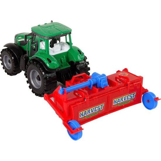 Dětský traktor s pluhem na setrvačník