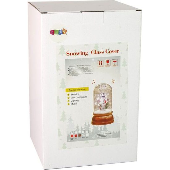 Vánoční svítící sněžítko s hudbou Santa se sněhulákem