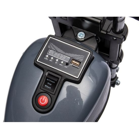 Dětská elektrická motorka Faster - šedá