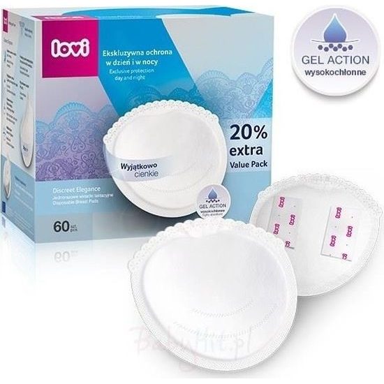 Lovi Lovi Jednorázové vložky do podprsenky, 60ks - Discreet Elegance - bílé, Lovi