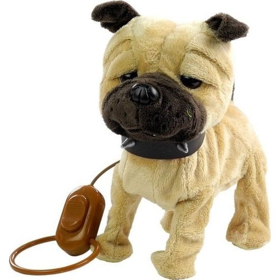 Interaktivní pejsek s vodítkem - béžový