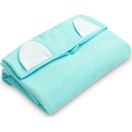 Dětské koupelové pončo, tyrkysová