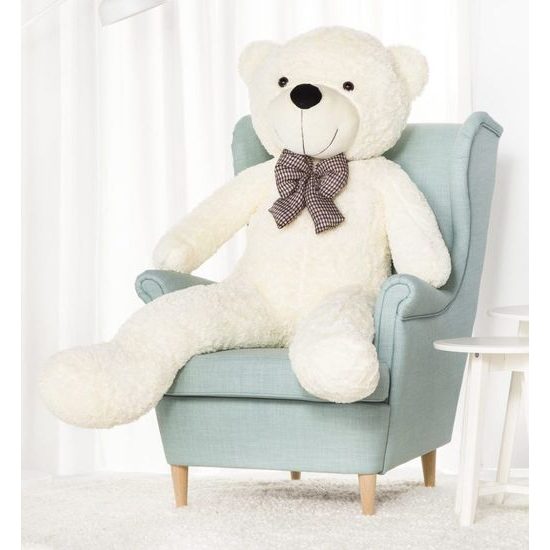 Plyšový medvěd Kvído 160 cm bílý