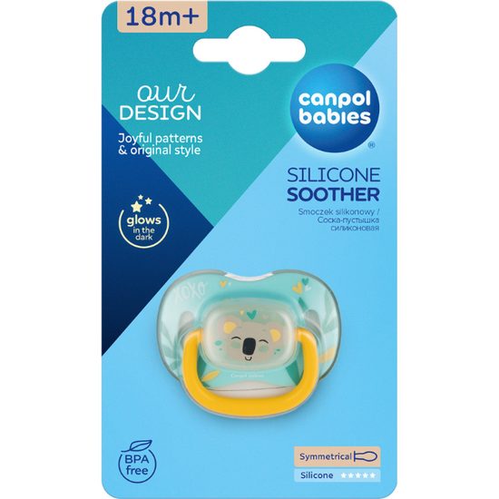 CANPOL babies Dudlík silikonový symetrický EXOTIC ANIMALS 18m+ 1ks koala