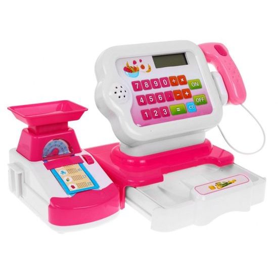 Majlo Toys dětská elektronická pokladna s košíčkem