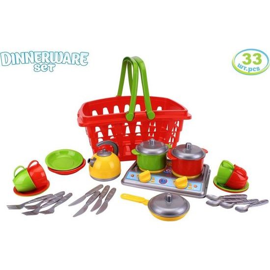 Nákupní košík + sada nádobí s vařičem