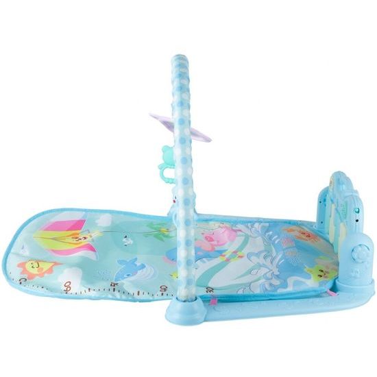 Hrací deka s piankem Dráček modrá