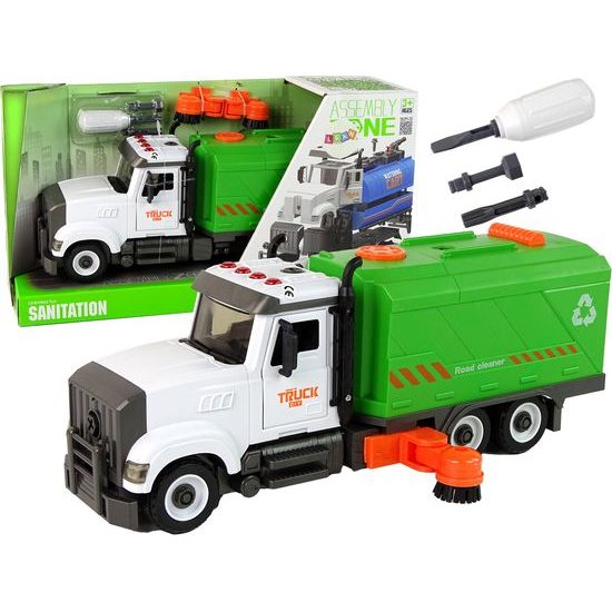 Dětské auto zametací stroj ke šroubování zelený