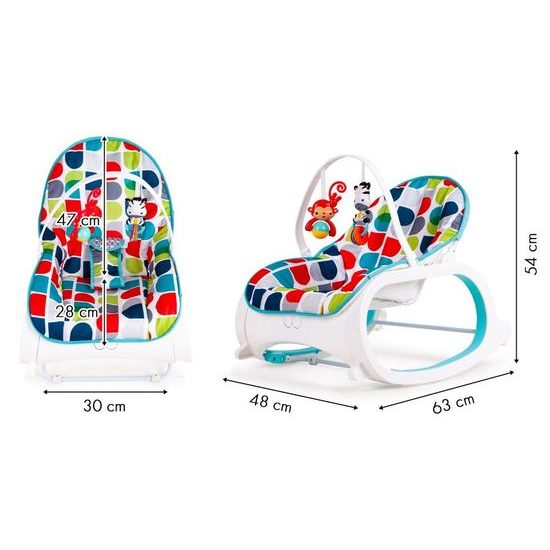 Ecotoys kojenecké lehátko 3v1 s vibracemi a hudbou Animal 10