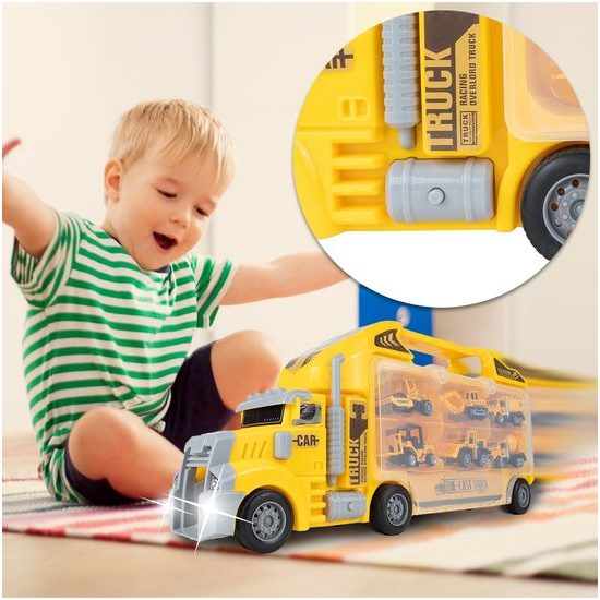 Nákladní auto se 6 stavebními kovovýmí stroji Metal Truck