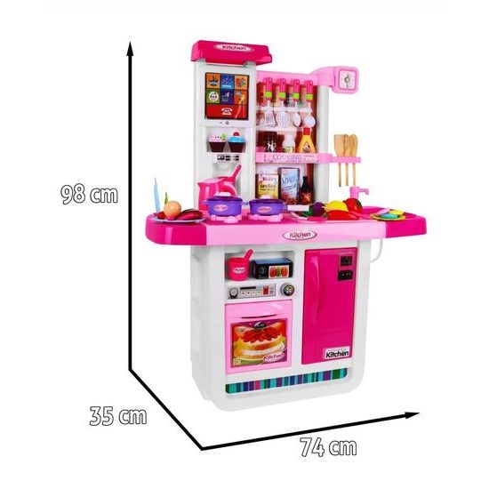 Dětská XXL kuchyňka s dotykovým panelem Delicious Kitchen růžová