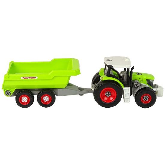 Majlo Toys dětský šroubovací traktor s vlečkou Farm Tractor
