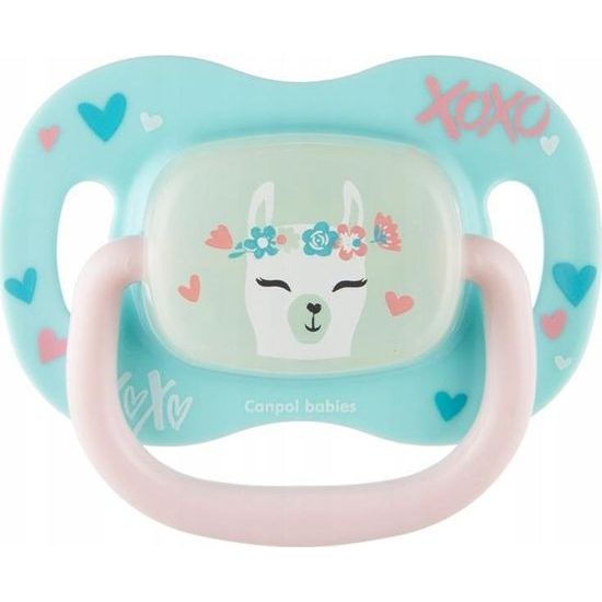 CANPOL babies Dudlík silikonový symetrický EXOTIC ANIMALS 0-6m 1ks lama