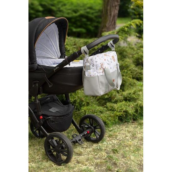 Sensillo Taška na kočárek Zvířátka šedá