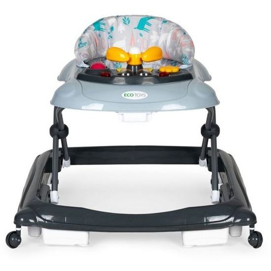 Ecotoys dětské vzdělávací chodítko - tmavě šedé