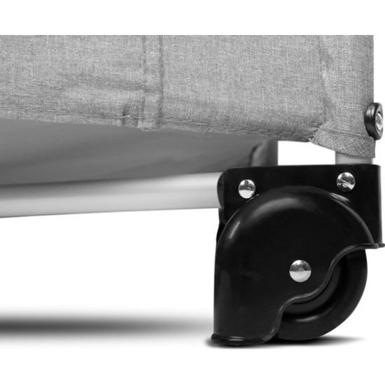 Dětská cestovní postýlka CARETERO ESTI se stahovací bočnicí grey