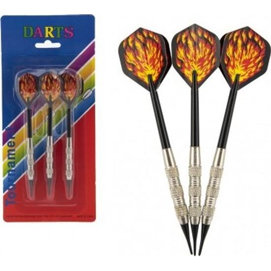 Házecí šipky 3ks s plamenem - plastový hrot