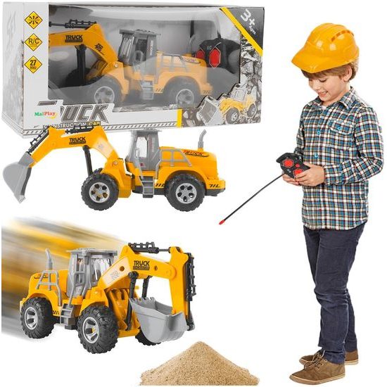 POŠKOZENÝ OBAL Bagr na dálkové ovládání Truck Excavator s pohyblivou lžící 1:36