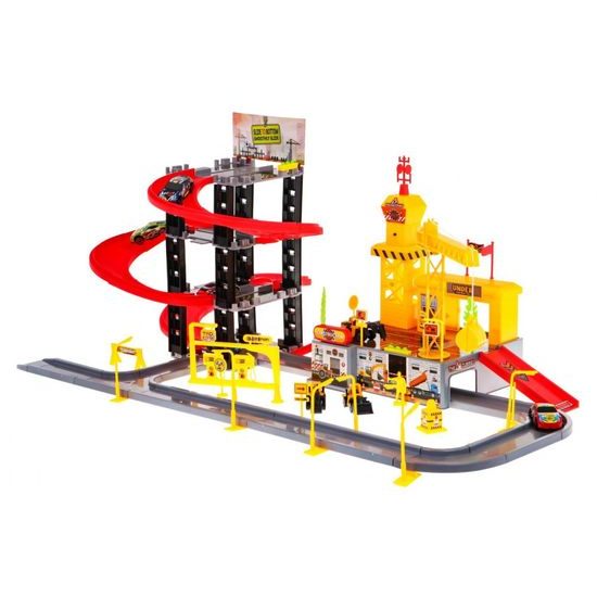 Majlo Toys parkovací garáž se zvuky + 8 autíček Building Parking