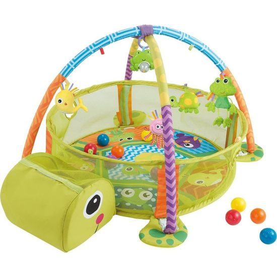 Edukační podložka- zelená želva s míčky