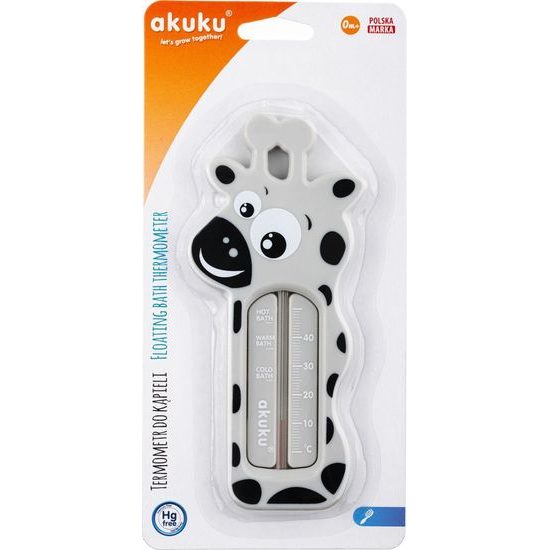 Dětský teploměr do vaničky Akuku Žirafa šedá Šedá