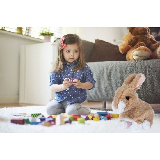 Plyšový králíček na baterie Princess Bunny hnědý