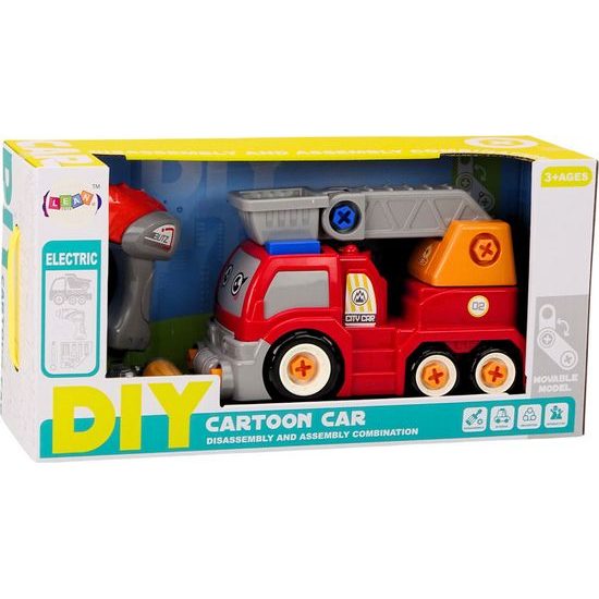 Nákladní autíčko k sestavení DIY červené