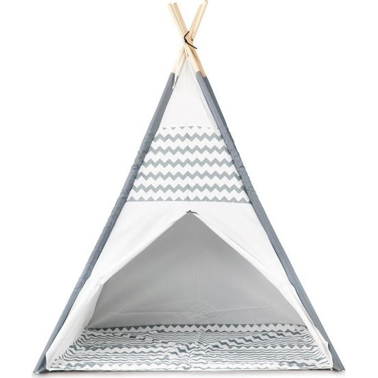 Ecotoys dětský indiánský stan Wigwam šedý