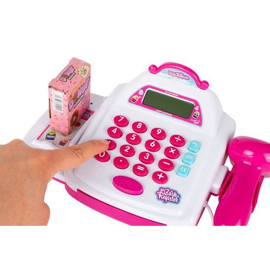 Dětská elektronická pokladna s vozíčkem a LED displejem