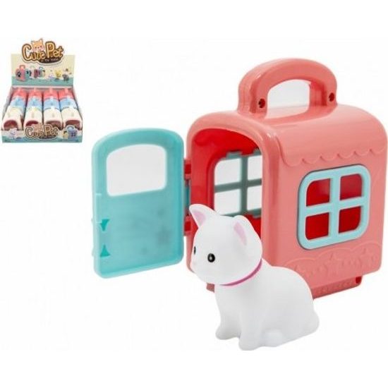 Zvířátko v přepravním boxu - mix 3 barvy