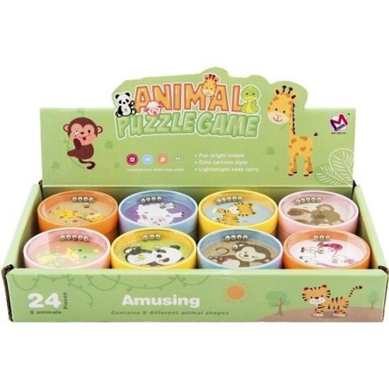 Hlavolam s kuličkami - zvířátka - mix 8 druhů