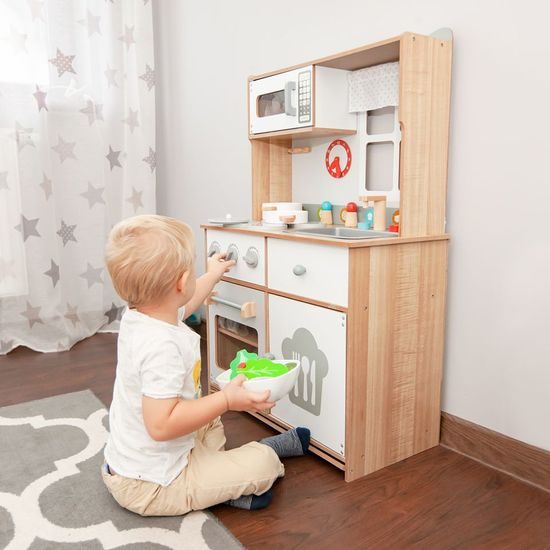 Ecotoys dětská dřevěná kuchyňka s oknem