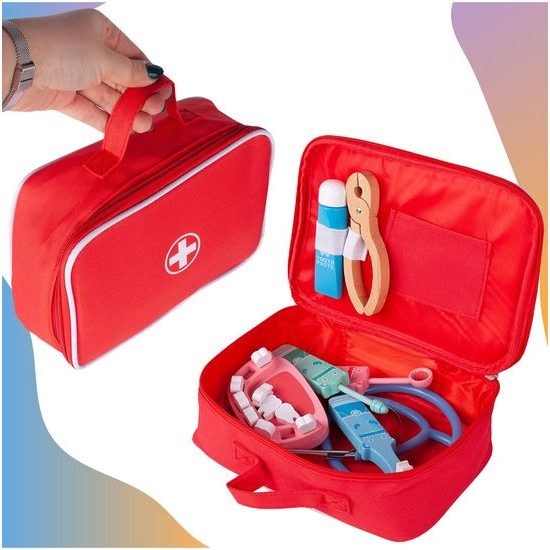 Dřevěná souprava Malý zubař 8 součástí