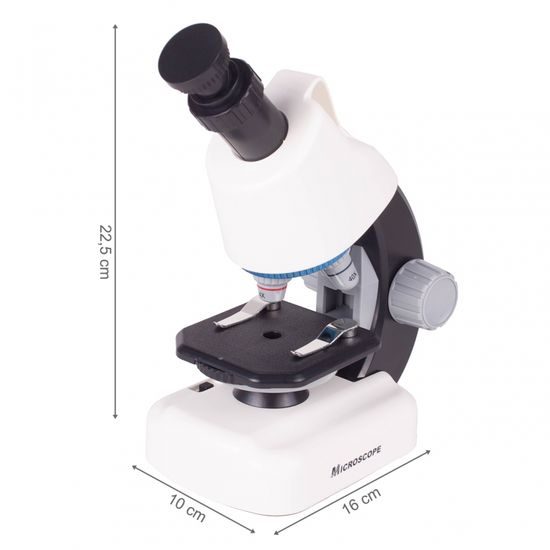 Dětský mikroskop na baterie Little Scientific bílý