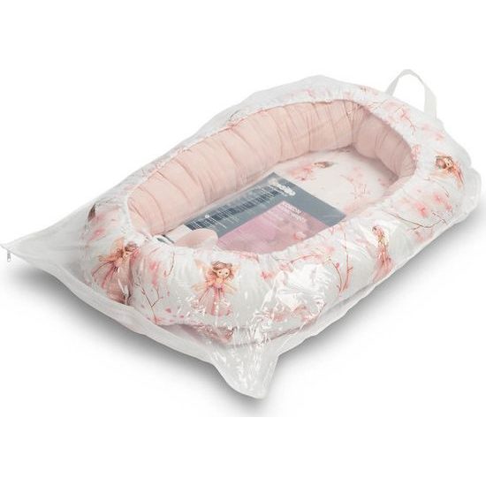 Hnízdečko pro miminko z mušelínu, Víla, růžová