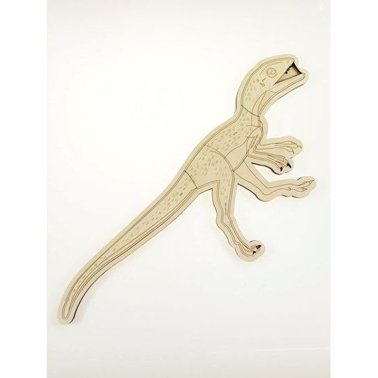 Dinosaurus - anatómia tela - edukatívne puzzle - SLOVENSKÁ VERZIA