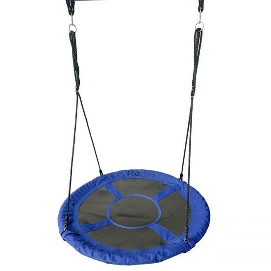 Ecotoys dětská houpačka Čapí hnízdo modrá