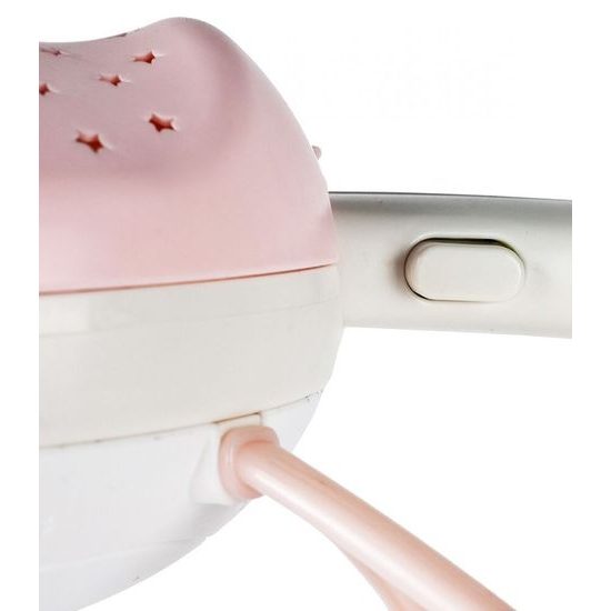 Kolotoč nad postýlku s projektorem a dálkovým ovládáním Night Bell růžový