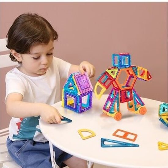 Magnetická stavebnice Magnetic Tiles 70 dílů