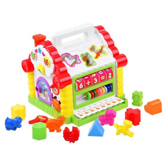 Huile Toys multifunkční vkládačka pro nejmenší se zvuky Domeček II