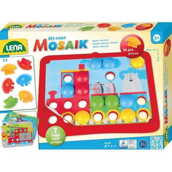 Mozaika klobouček doprava - hladký 36ks + předlohy 7ks pro nejmenší