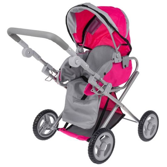 Alice kočárek pro panenky 9346 kombinovaný světle-růžový