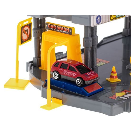 Parkovací garáž s výtahem + 6 autíček Super Garage