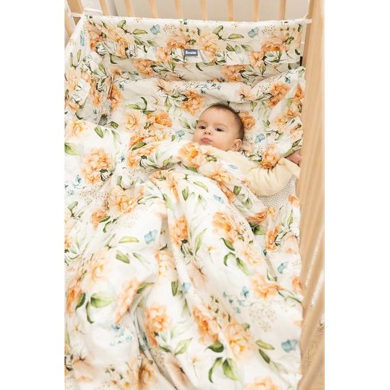 Souprava do postýlky 2ks 100x135 cm Pivoňky