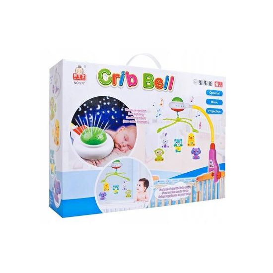 Doris kolotoč nad postýlku s projektorem Crib Bell