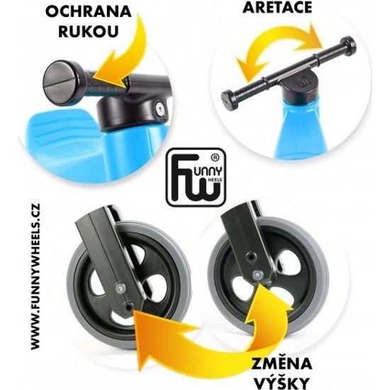Odrážedlo FUNNY WHEELS Rider Sport modré 2v1