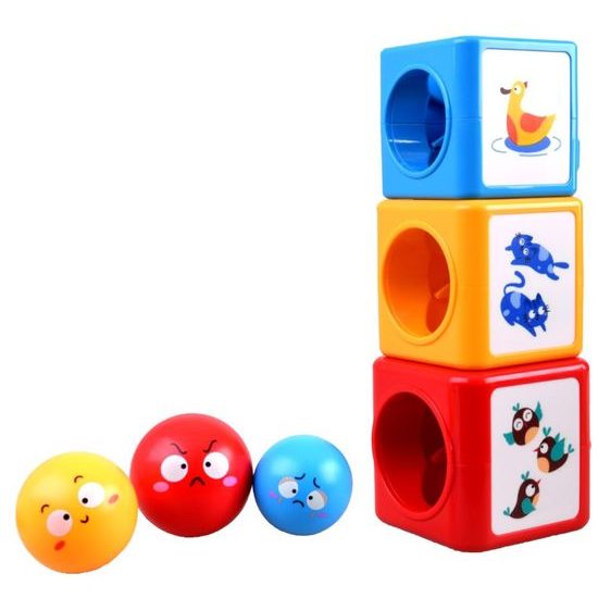 Huile Toys edukační pyramida s otvory Stack Tower