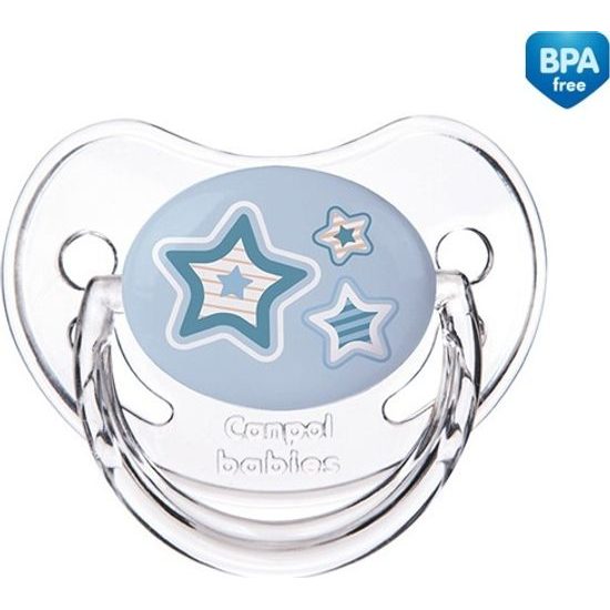 CANPOL 22/565 Silikonová anatomická zklidňující savička 0-6m Novorozeně modrá