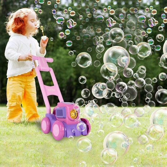 Dětská sekačka s bublifukem 2v1 Bubble Maker - růžová
