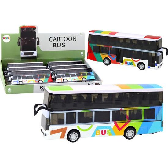 Dvoupatrový autobus s pohonem a s barevnými světly a zvuky